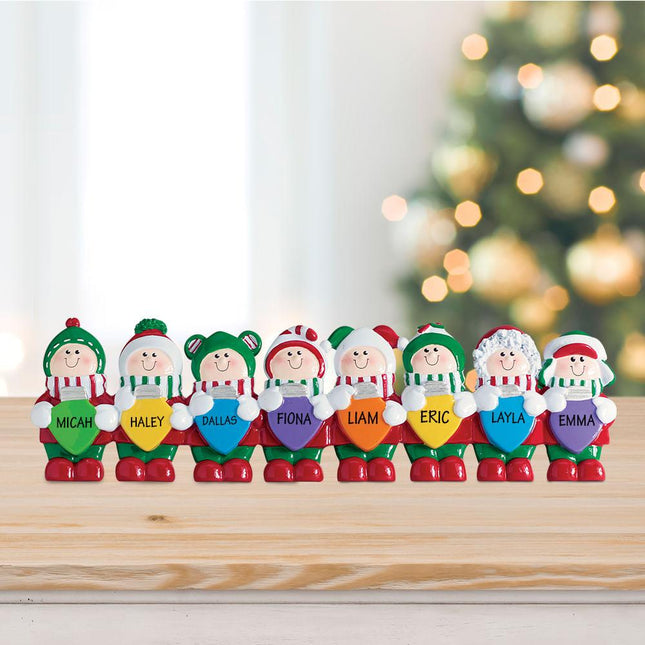 Christmas Lights Tabletop Family of 8 Ornament created by RUDOLPH AND ME and designed by Ornament Shop