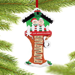 Christmas Tree House 9 Names Ornament created by RUDOLPH AND ME and designed by Ornament Shop