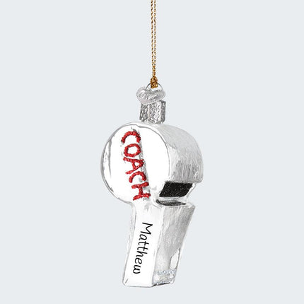 Coachs Whistle Ornament created by OLD WORLD CHRISTMAS and designed by Ornament Shop
