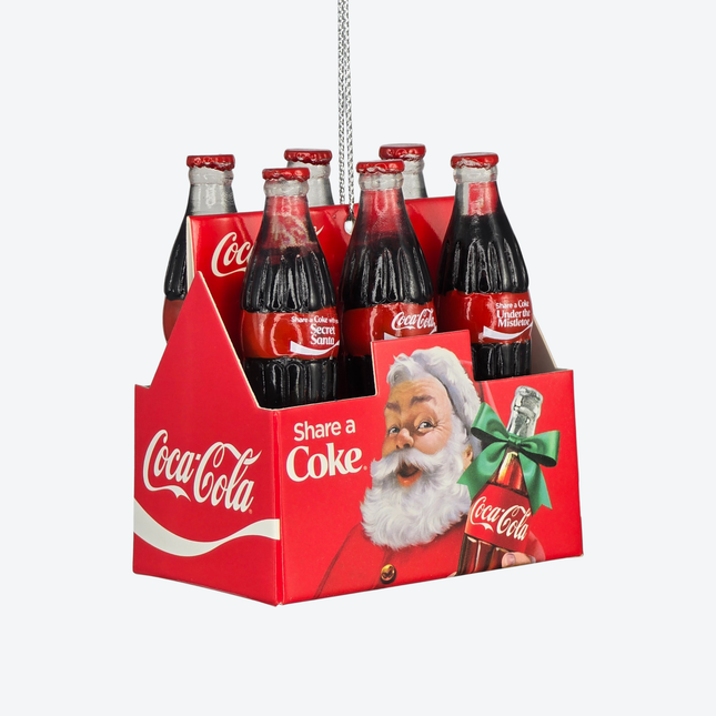 Coke 6Pk Bottles Christmas Ornament