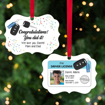 Congratulations You Did It! New Boy or Girl Driver Photo Ornament - GENDER - Boy created by ORNAMENT SHOP