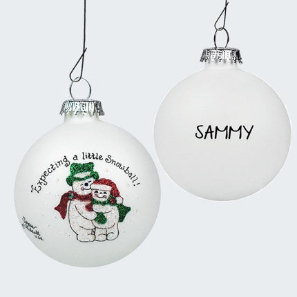 Couple Expecting A Little Snowball Ornament created by HEART GIFTS and designed by Ornament Shop