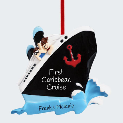 Couple on a Cruise Ship Ornament created by RUDOLPH AND ME and designed by Ornament Shop