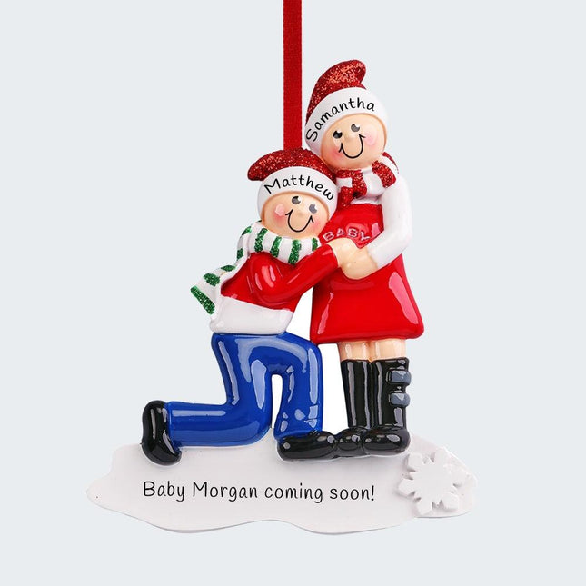 Couples Baby Kicking Pregnant Ornament created by RUDOLPH AND ME and designed by Ornament Shop