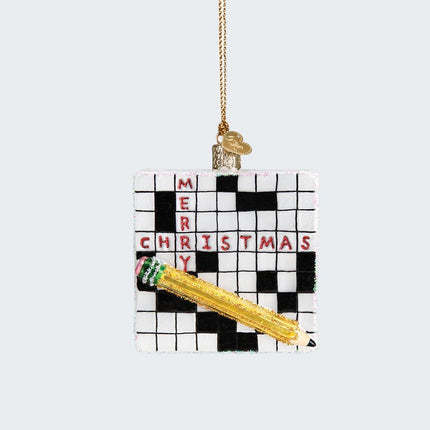 Crossword Puzzle Ornament created by OLD WORLD CHRISTMAS and designed by Ornament Shop