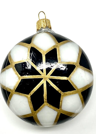 Retro Yo-Yo (Harlequin) Polish Glass Christmas Ornament designed by Kenzies of London and by Personalized Ornamentshop