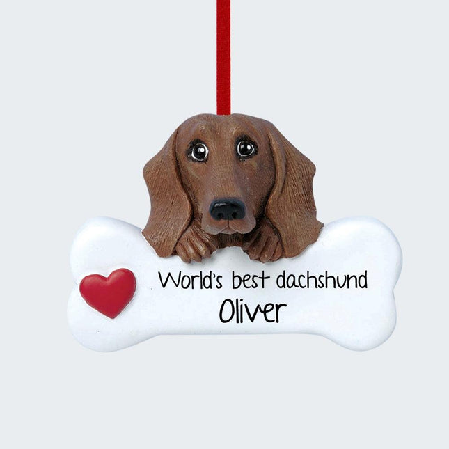 Dachshund Ornament created by RUDOLPH AND ME and designed by Ornament Shop