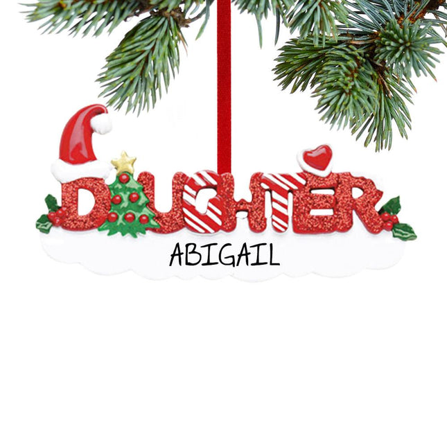 Daughter Letters Ornament created by RUDOLPH AND ME and designed by Ornament Shop