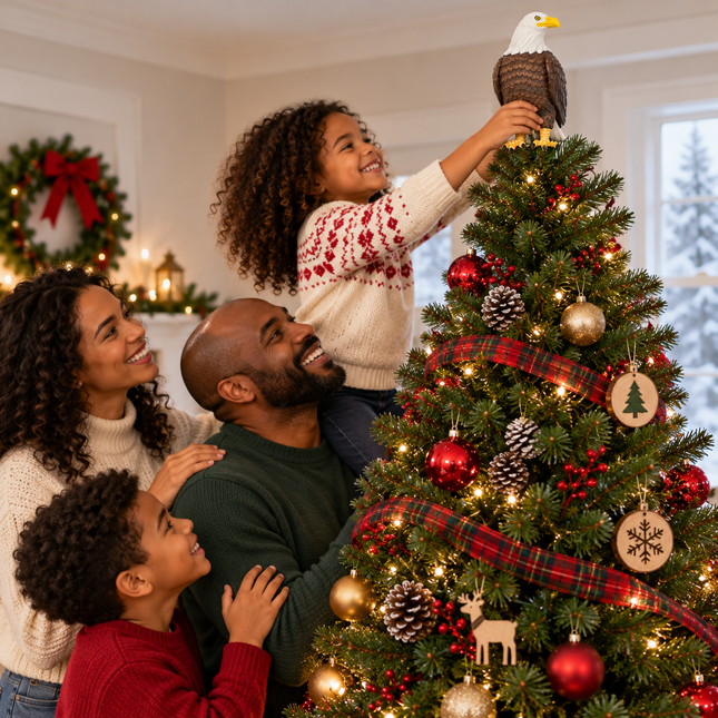 Bald Eagle Christmas Tree Topper