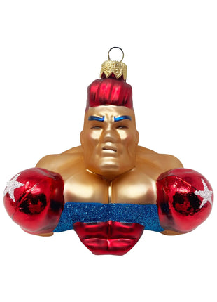 Boxing Figure (Erik) Holiday Polish Glass Christmas Ornament designed by Kenzies of London and by Personalized Ornamentshop