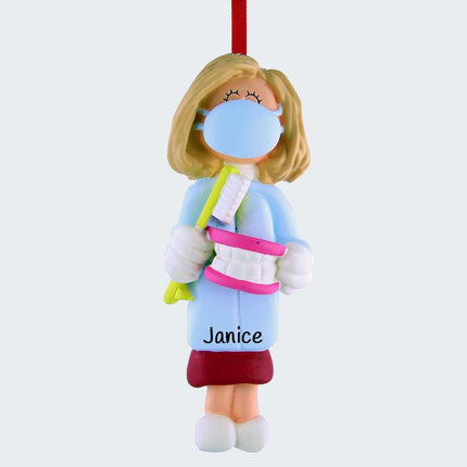 Dentist or Hygienist Personalized Ornament - Male or Female - GENDER - Female created by ORNAMENT SHOP