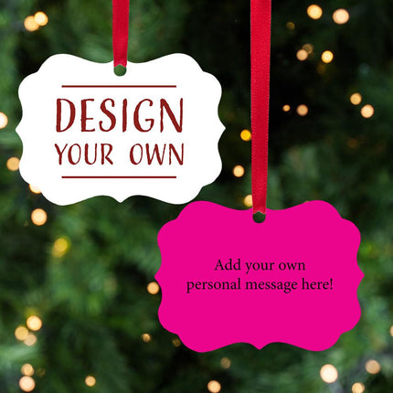 Design Your Own Metal Ornament - COLOR - Hot Pink created by ORNAMENT SHOP EXCLUSIVE and designed by Ornament Shop