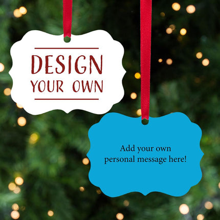 Design Your Own Metal Ornament - COLOR - Caribbean Blue created by ORNAMENT SHOP EXCLUSIVE and designed by Ornament Shop