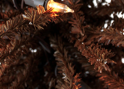 2' Pre-Lit Brown Burlap Base Christmas Tree