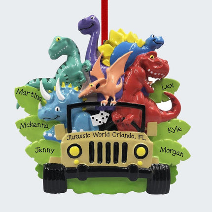 Dino Family of 6 Ornament created by ORNAMENT SHOP