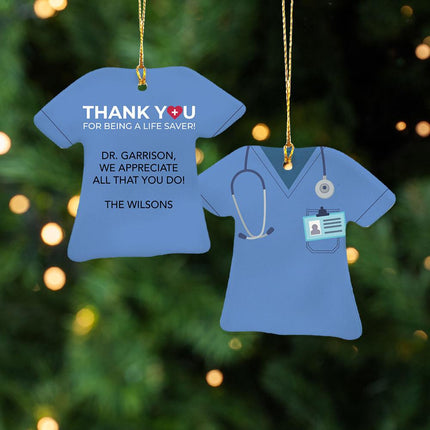 Doctor Shirt Ceramic Ornament created by ORNAMENT SHOP