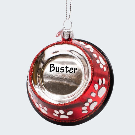 Dog & Cat Pet Bowl Ornament created by OLD WORLD CHRISTMAS and designed by Ornament Shop