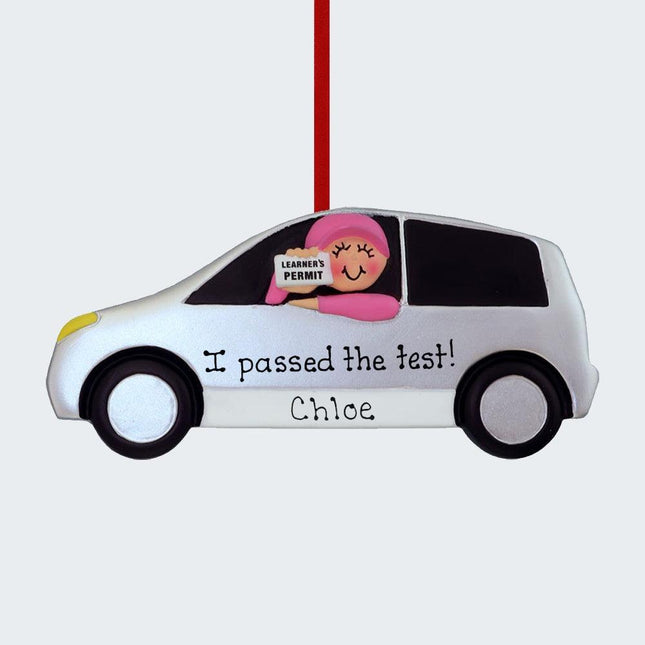 Driver's Permit Personalized Ornament - Male or Female - GENDER - Female created by ORNAMENT SHOP