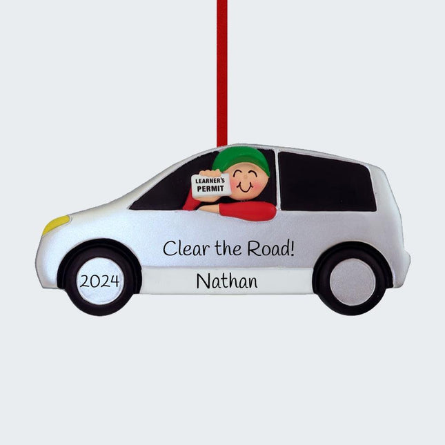 Driver's Permit Personalized Ornament - Male or Female - GENDER - Male created by ORNAMENT SHOP