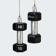 Dumbbell Ornament created by OLD WORLD CHRISTMAS and designed by Ornament Shop