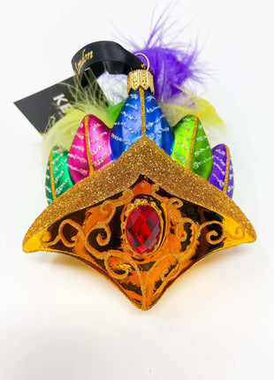 Brazilian Carnival Crown Polish Glass Christmas Ornament designed by Kenzies of London and by Personalized Ornamentshop