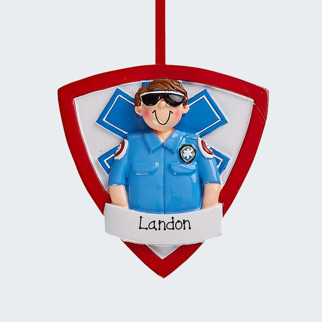 EMT Guy Personalized Ornament created by RUDOLPH AND ME and designed by Ornament Shop