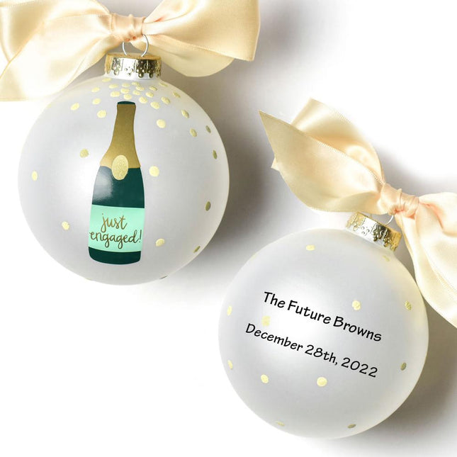 Engagement Champagne Pop Ornament created by ORNAMENT SHOP