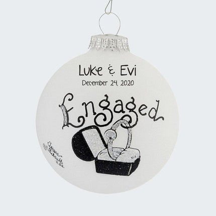 Engagement Diamond Ring in Black Box Ornament created by HEART GIFTS and designed by Ornament Shop
