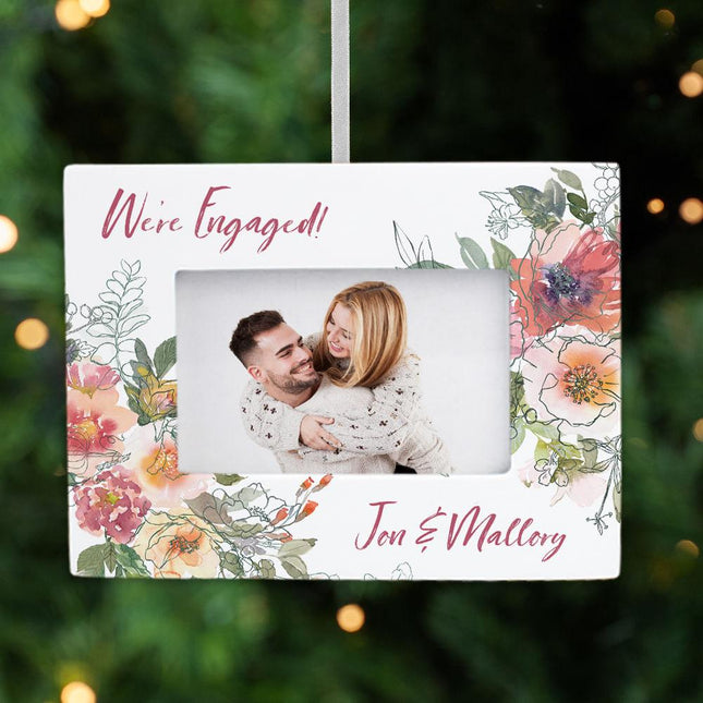 Engagement Personalized Photo Frame Ornament created by ORNAMENT SHOP