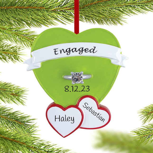 Engagement Ring in Heart Ornament created by RUDOLPH AND ME and designed by Ornament Shop