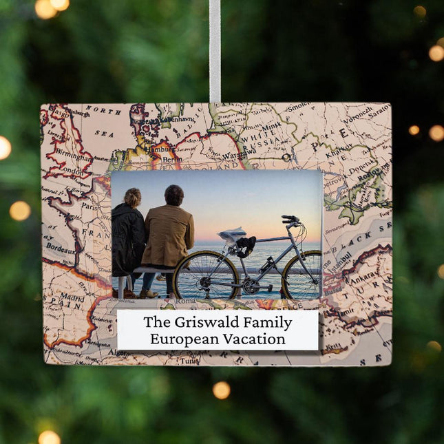 European Vacation Personalized Photo Frame Ornament created by ORNAMENT SHOP