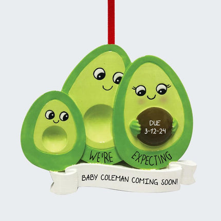 Expecting Avocado Family Of 3 Ornament created by ORNAMENT SHOP