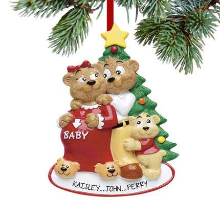 Expecting Bear Family of 3 Ornament created by RUDOLPH AND ME and designed by Ornament Shop