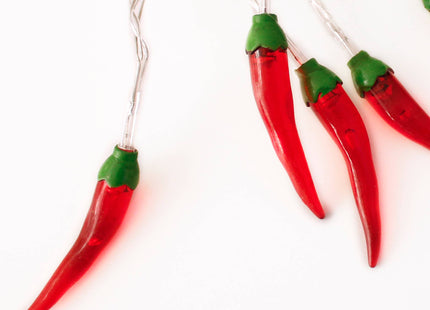 10 LED Battery Operated String Lights with Chili Pepper - Warm White