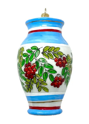 Italian Majolica Vase Polish Glass Christmas Ornament I designed by Kenzies of London and by Personalized Ornamentshop