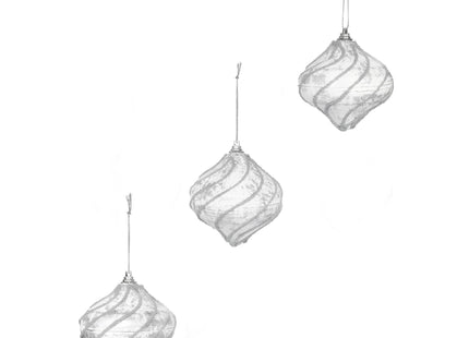 8CM ONION WITH SILVER SLANT LINES (3PCS)