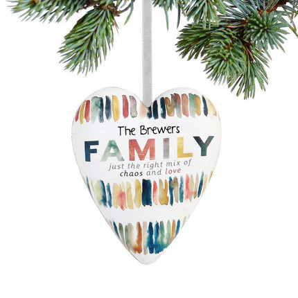Family chaos art heart Personalized created by ORNAMENT SHOP