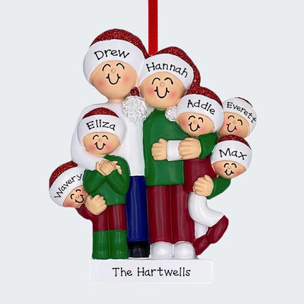 Family Of 7 Holiday Joy Ornament