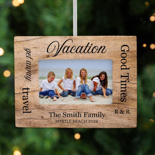 Family Vacation Personalized Photo Frame Ornament created by ORNAMENT SHOP