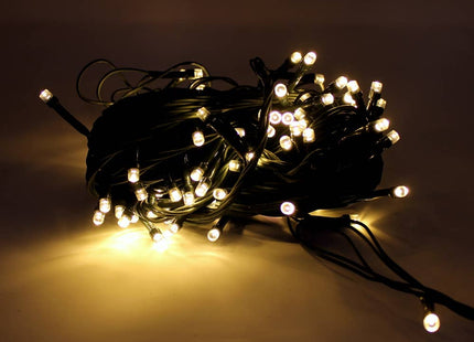 100 LED Green Wire String Light with connector - Warm White