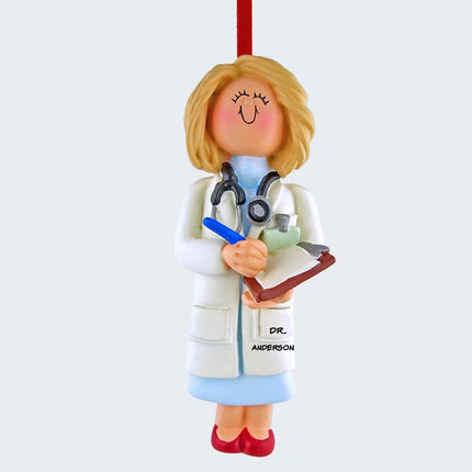 Doctor Personalized Ornament - HAIR COLOR - Blonde created by ORNAMENT SHOP