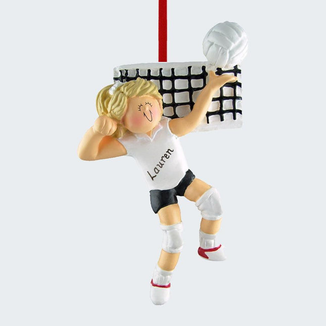 Volleyball Personalized Ornament - HAIR COLOR - Blonde created by ORNAMENT SHOP