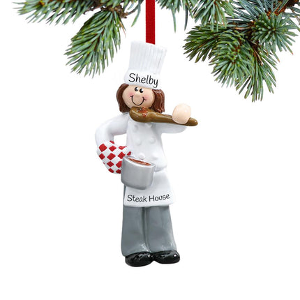 Chef with Tasting Spoon Personalized Ornament created by RUDOLPH AND ME and designed by Ornament Shop