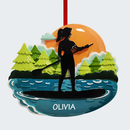 Paddle Board Personalized Ornament created by ORNAMENT SHOP