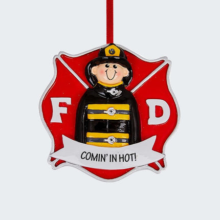 Firefighter Guy Ornament created by RUDOLPH AND ME and designed by Ornament Shop