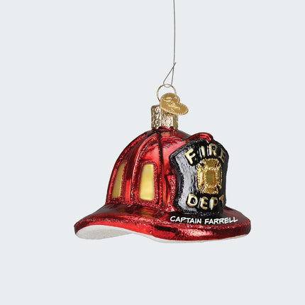 Fireman's Helmet Ornament created by OLD WORLD CHRISTMAS and designed by Ornament Shop