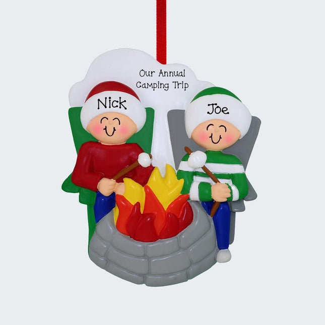 Firepit Family Personalized Ornament - 2, 3, 4, 5, 6 Family Members - FAMILY - Couple / 2 Family Members created by ORNAMENT SHOP