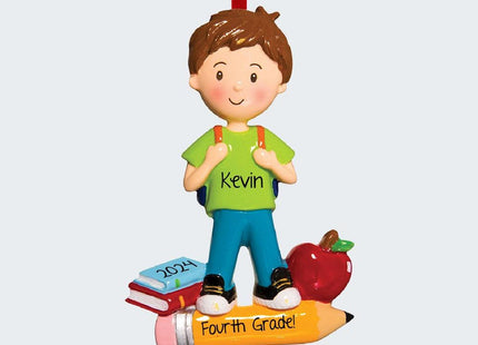 First Day of School - Boy Ornament