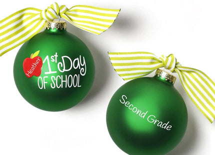 Personalized First Day of School Ornament