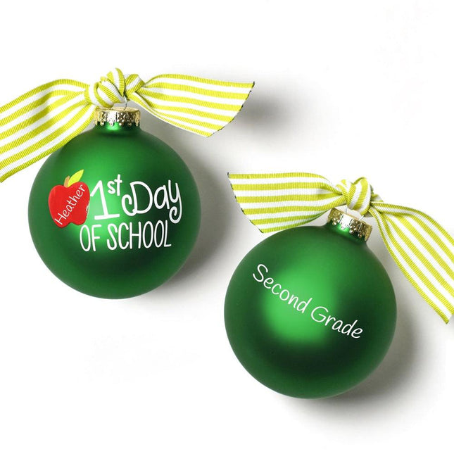 Personalized First Day of School Ornament